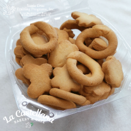 Cornmeal cookies in a box with 36 pieces