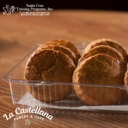 Caramel filled cookies in a box