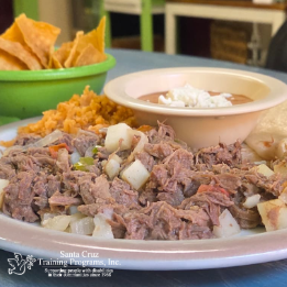 Shredded beef plate