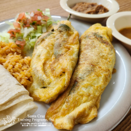 Chiles rellenos plate