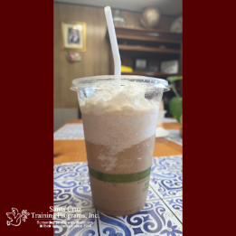 Frappe caramelo coffee drink