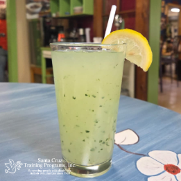 Cucumber water, agua fresca example for the day